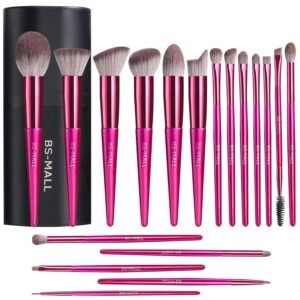 swiss beauty premium synthetic bristle professional face & eye makeup brushes set with 6 makeup brushes for cream, liquid & powder formulation (copy)