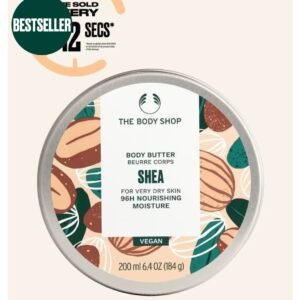 body butter is a moisturizing cream designed specifically for very dry skin, offering 96 hour nourishing moisture. (200ml) (192g)