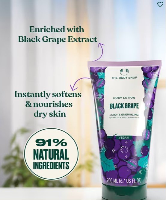 black grape body lotion 200ml black grape body lotion 200ml
